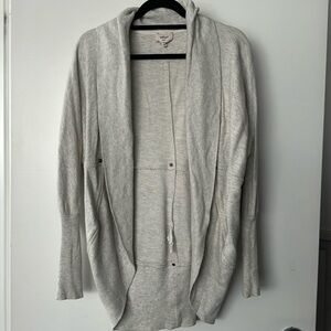 Wilfred Diderot White/Gray Cardigan Sweater Size Small